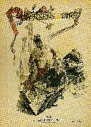 Carl Larsson titelbild till nodhjalpstidningen fran seinens strandl oil painting artist